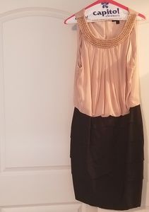 Dressbarn Collection size 16 black and nude dress